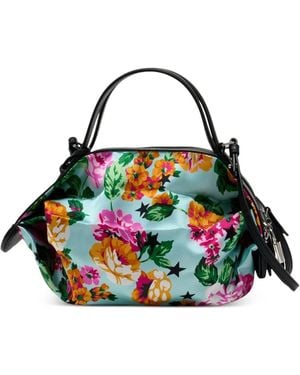 KENZO Floral-Print Tote Bag - Blue