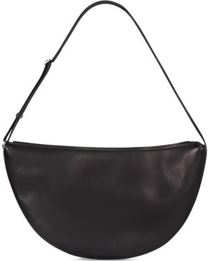 The Row Adjustable Leather Shoulder Bag - Black