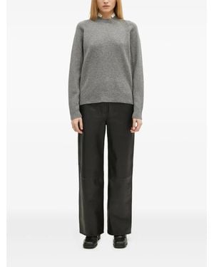 Undercover Raglan-Sleeve Button-Detail Jumper - Grey