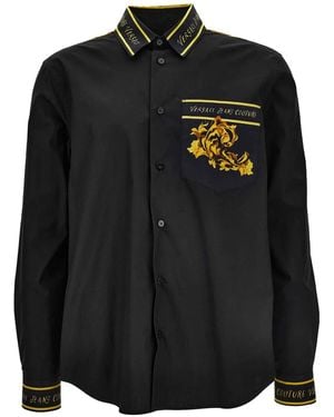 Versace Jeans Couture バロックプリント シャツ - ブラック