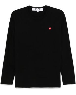 COMME DES GARÇONS PLAY Heart-Patch T-Shirt - Black
