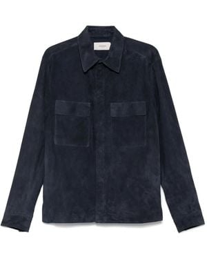 Agnona Surchemise En Daim - Bleu