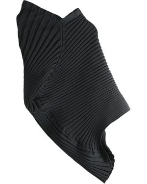 Issey Miyake Pleated Asymmetric Skirt - Black