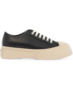 Marni Pablo Platform Leather Trainers - Black