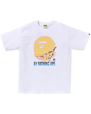 A Bathing Ape Sakura Face T-Shirt - Weiß