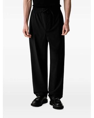 KENZO Drawstring Elasticated-Waist Pants - Black