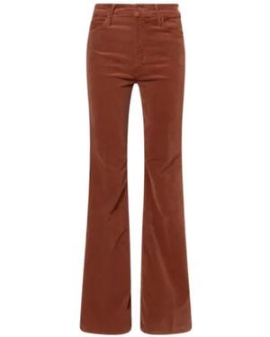 Mother The Doozy Corduroy Flared Pants - Brown