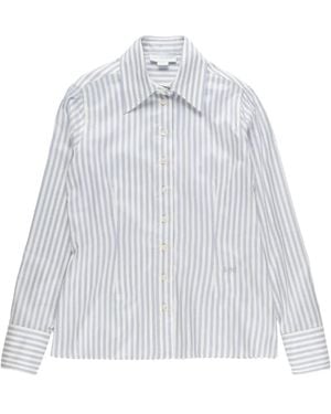 Stella McCartney Chemise En Soie À Rayures - Blanc
