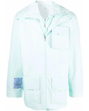 McQ Multi-Pocket Hooded Jacket - Blue