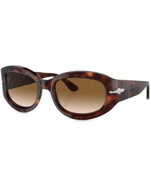 Persol Tortoise-Shell Effect Sunglasses - Brown