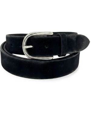 Orciani Hunting Suede Belt - Black