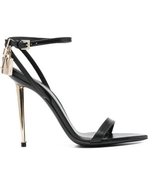 Tom Ford Padlock Sandalen Mit Hohem Absatz - Weiß