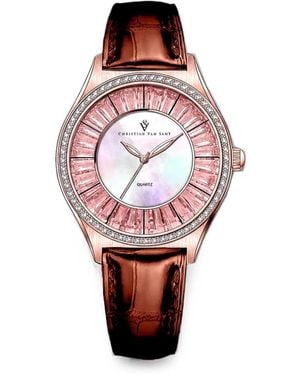 Christian Van Sant Luna 40Mm Watch - Pink