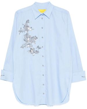 Marques'Almeida Chemise À Sequins Brodés - Blue