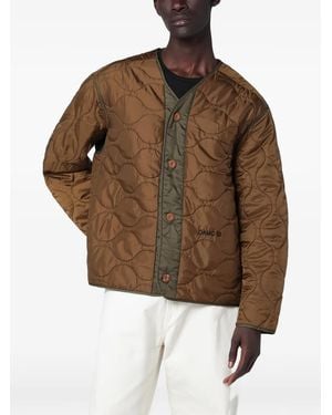 Oamc Peacemaker Logo-Lettering Jacket - Brown