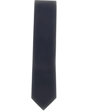 Emporio Armani Cravate En Soie - Blue