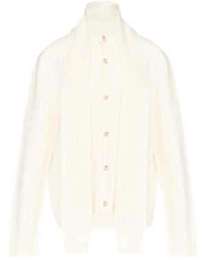 MM6 by Maison Martin Margiela スカーフディテール カーディガン - ホワイト