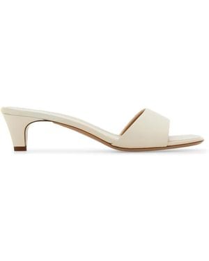 Ferragamo Low Heeled Mules - Natural