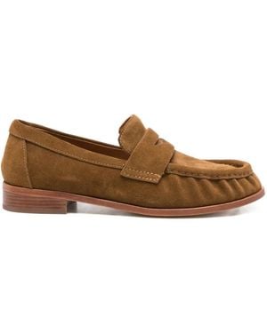 strategia shoes Suede Strap Loafers - Brown