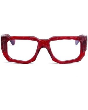 Kuboraum Gafas K61 Con Montura Geométrica - Rojo