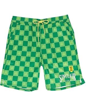 Sinclair Shorts Sportivi A Quadri - Verde