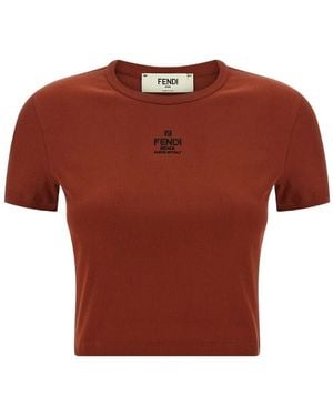 Fendi ロゴ トップ - レッド