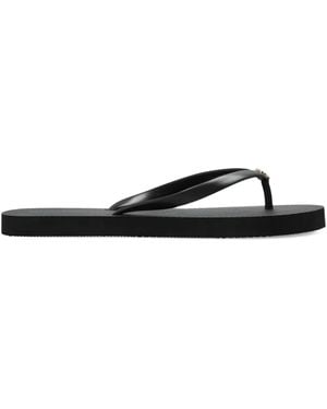 Melissa Odabash Logo-Detail Flip Flops - Black