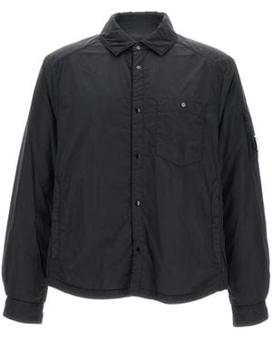 C.P. Company Button-Fastening Pocket Overshirt - Black