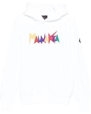 Mauna Kea Logo-Embroidered Hoodie - White