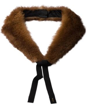 Prada Shearling-Kragen - Schwarz