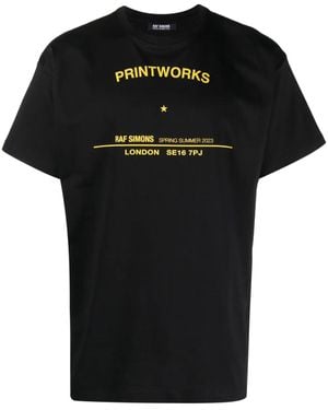 Raf Simons スローガン Tシャツ - ブラック