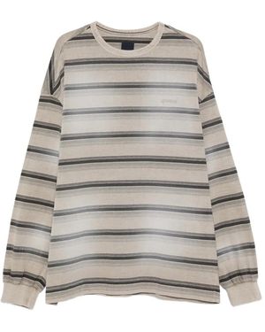 Juun.J Striped Long-Sleeve T-Shirt - Grey