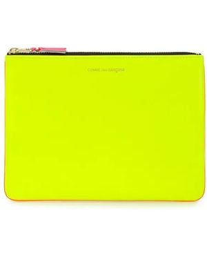 Comme des Garçons Colour-Block Zipped Wallet - Yellow
