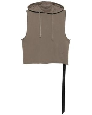 Rick Owens Drawstring Sleeveless Vest - Natural