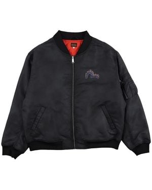 Evisu 3M Thinsulate Insulated Fire Daicock Ma-1 Bomber Jacket - Black