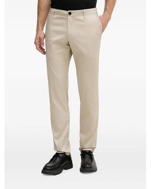 ARMANI EXCHANGE Logo-Plaque Slim-Fit Pants - Natural