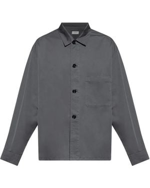 Lemaire Patch-Pocket Button-Down Shirt - Grey