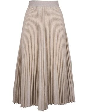 Michael Kors Pleated Midi Skirt - Natural