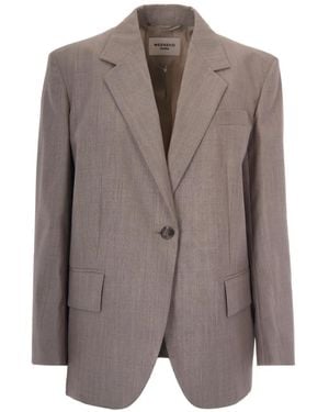 Max Mara Single-Breasted Wool Blazer - Brown