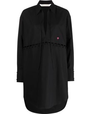 Palm Angels Cut-Out Shirt Dress - Black