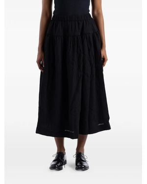 Casey Casey Upup Gathered Midi Skirt - Black