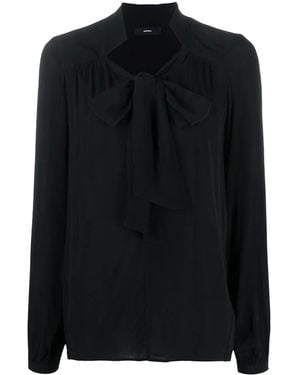 DIESEL Tied Neck Blouse - Black