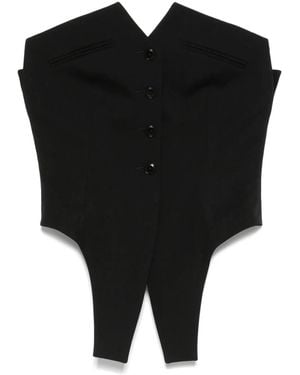 Alexander Wang デコンストラクテッド トップ - ブラック
