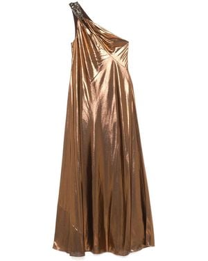 Ralph Lauren Recycled Polyester Foiled Evening Gown - Brown