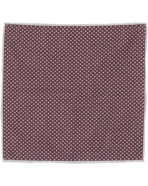Eleventy Geometric-Print Pocket Square - Purple
