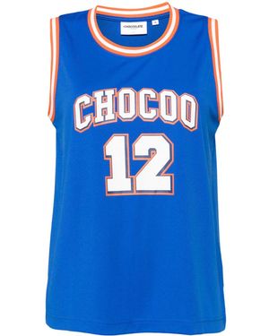 Chocoolate Logo And Number Tank Top - Blue