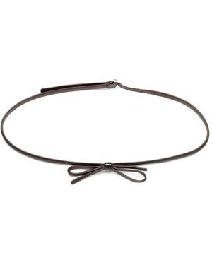 Plan C Bow-Detail Belt - Brown