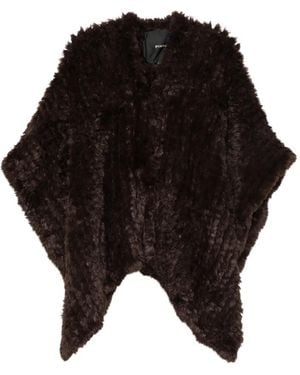 Pinko Faux-Fur Cape - Black