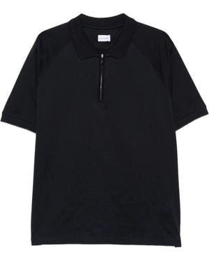 Pal Zileri Zip-Fastening Raglan-Sleeve Polo Shirt - Black