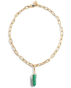 La DoubleJ Pillar Halsketting Met Bedel - Metallic